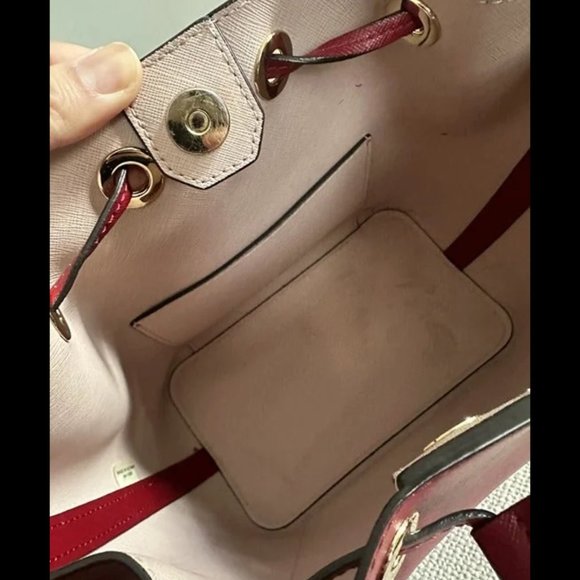 Michael Kors Cherry Red Bucket Bag - Picture 5 of 12